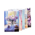 100pcs/pack Material Paperback Clouds Sunset Series Retro Literary Oil Painting Handbook Material