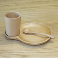 Japanese Creative Tableware-Wood Waist-Shaped Plate Set Dual-Purpose Dinner Plate and Coffee Dessert Plate