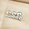 Hot Sale Real 925 Sterling Silver Round Ball Bead Without Hole Jewelry Findings