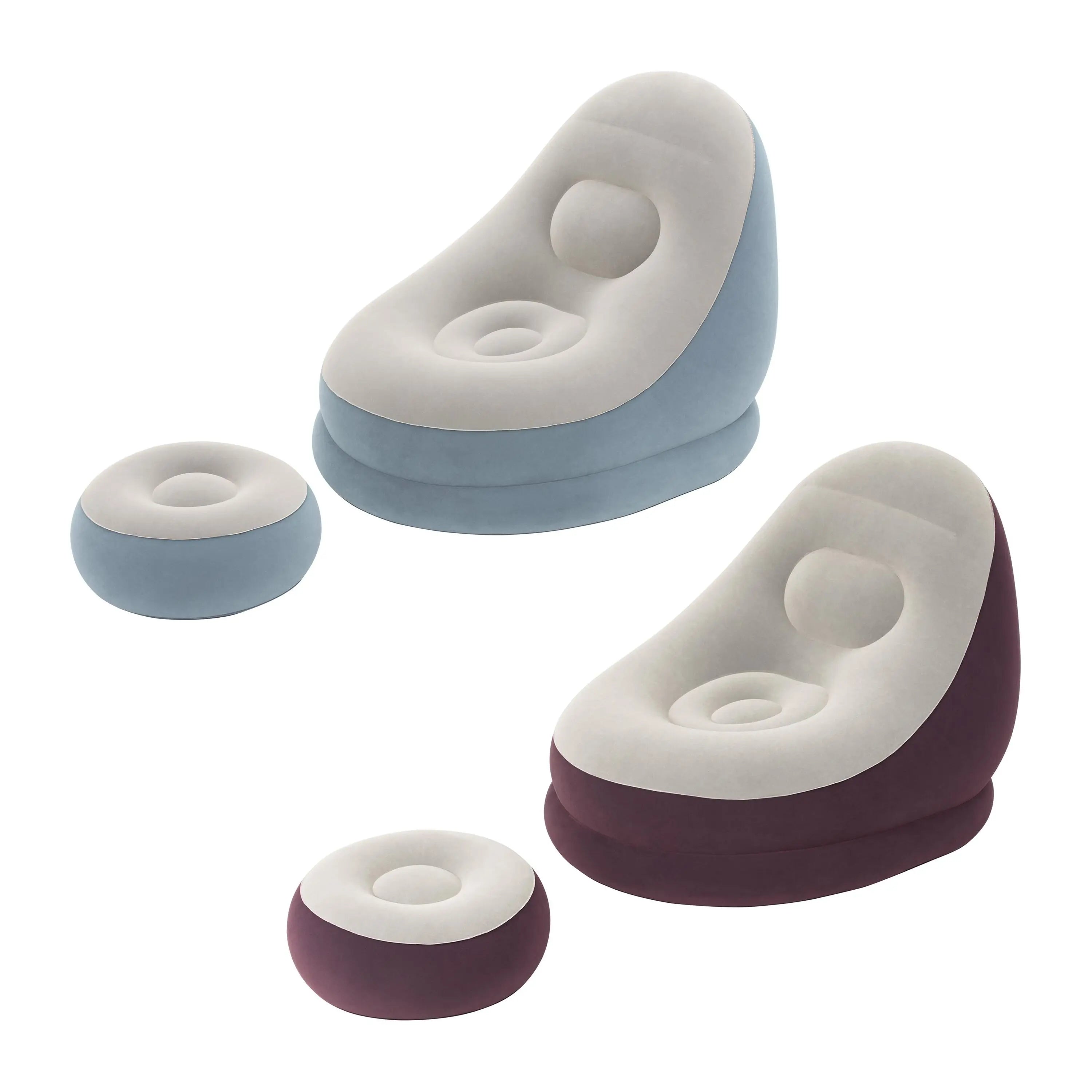 Bestway 75053 Comfort Cruiser Inflatable Chair with Ottoman Inflatable air Sofa Lay Bed Living Room Sofa