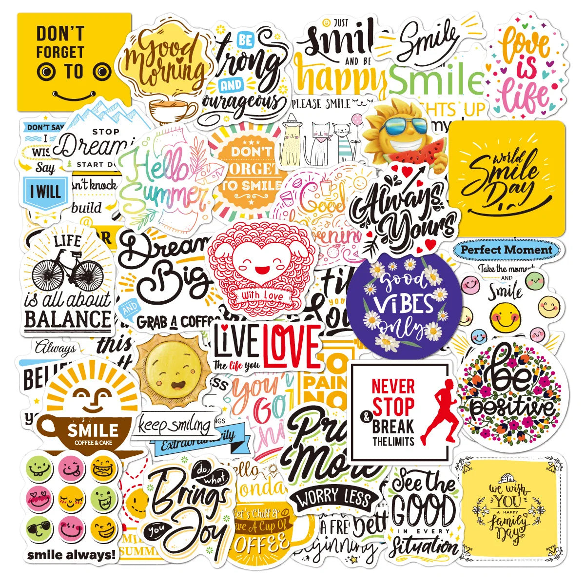 Custom Full Color Waterproof UV Resistant Brand Logo Stickers Personalized Self Adhesive PVC Vinyl Cartoon Die Cut Glossy/Matte