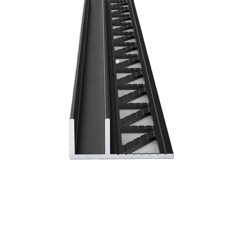 F-shaped Tile Trim Strip Base Board Threshold Aluminum Flooring Trims Alunimun Floor Edging Trims Decorative Thresholds