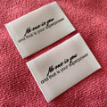 Eco-friendly Ink Shiny Surface Sewing on Silk Satin Neck Labellow Price Printing Clothing Label Collar Labels