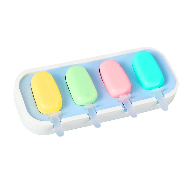 High Quality Eco-Friendly Maternal-Infant Grade Popsicle Ice Cream Mold with Lid Includes DIY Stick and Ice Mold Box