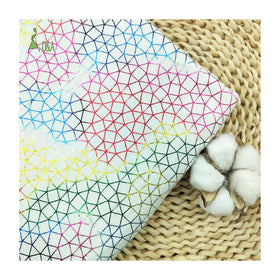 Colorful Gilding Print 100% Organic Cotton Muslin Fabric Double Gauze Crepe for Clothes Home Decor Woven Technics for Boys Girls