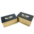 High Quality Custom Bright Gold Silver Foil Stamping Name Cards Black Paper Printing Free Design Business Card Printing