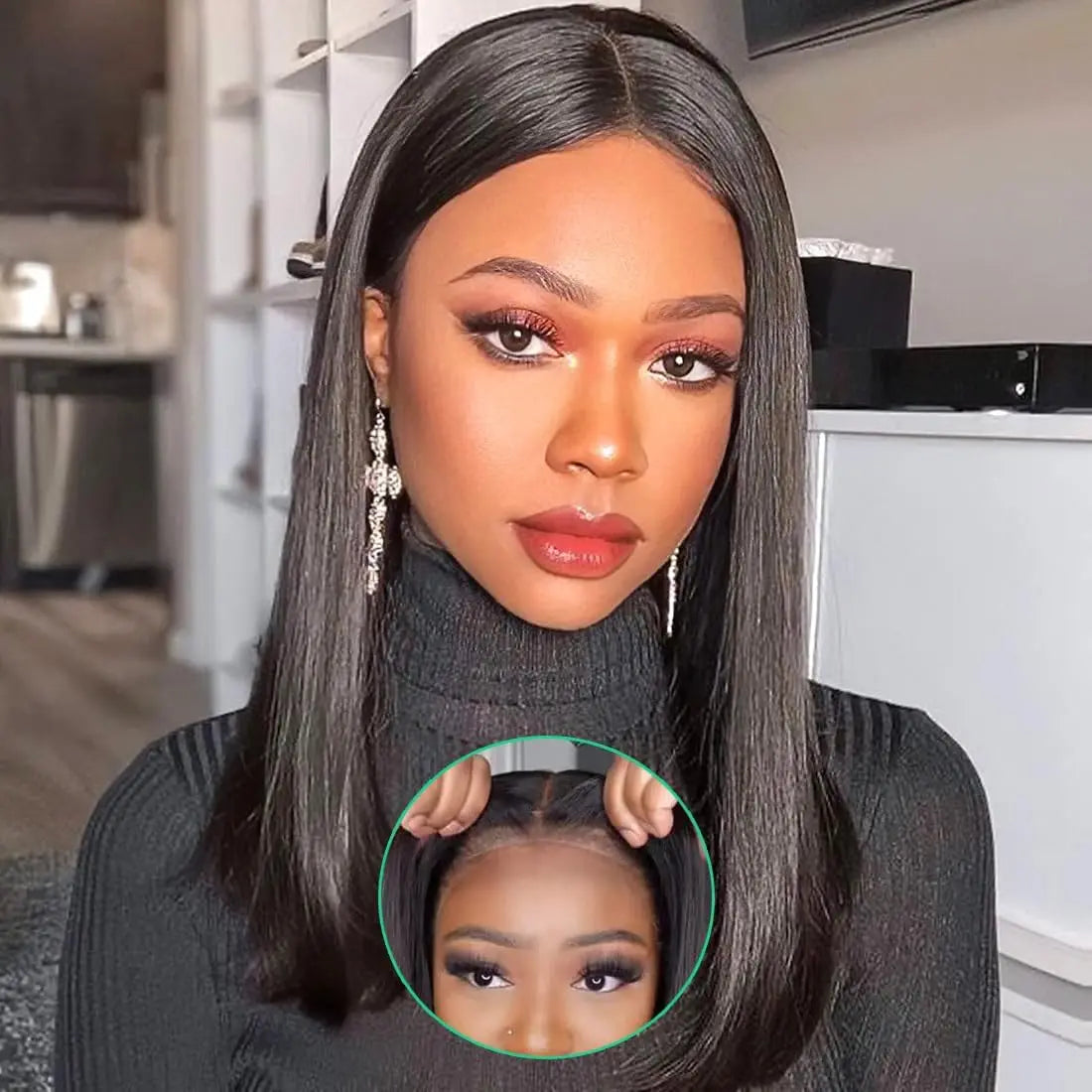 Wholesale Vietnamese Hair Sdd Bone Straight 5x5 Transparent Lace Closure Wigs Glueless Short Human Hair Bob Wigs for Black Women
