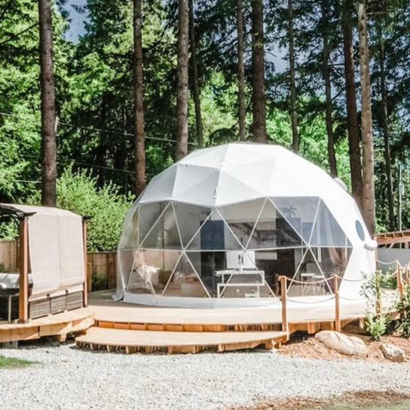 Tent 7M Diameter Geodesic Domes Glamping Used in Winter
