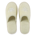 Men's Striped Yellow Velvet Cotton Slippers Ranbay Brand Hotel Supplies for Weddings and Clubs Entertaining Guests