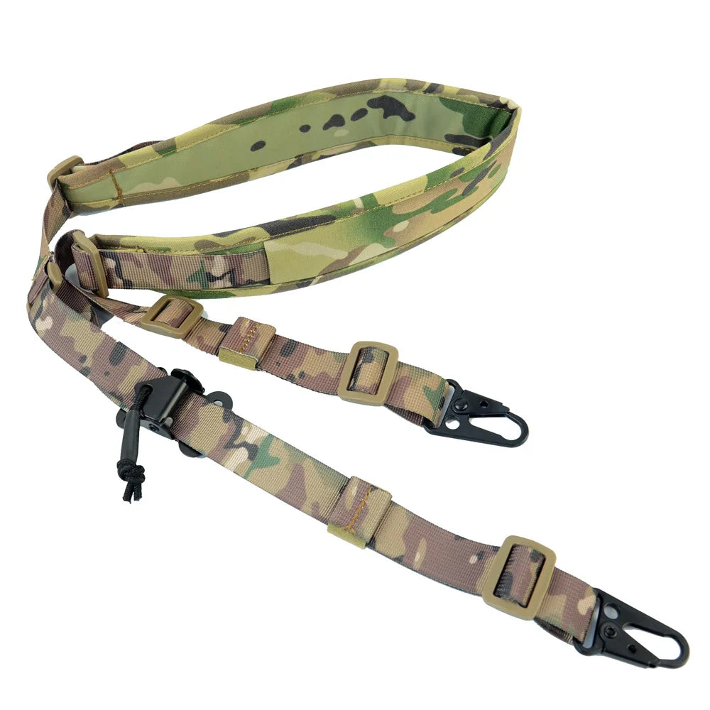Tactical  Sling Quick Adjust with HK Hook Shoulder Pad Sling Ar Sling for Hunting and Outdoor Keychain