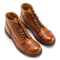 2024 New Fashion Factory Supply Ankle Lace-Up Winter/Spring/Summer Combat Boot Genuine Leather Upper Anti-Odor Breathable Rubber