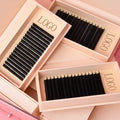JBCCCDCCLMLC LD Curl Velvet Jet Black Cashmere Lash Extensions  Mix Eyelash Supplies Custom Packaging