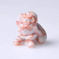 DIY New Arrivals Carving Red Picasso Jasper Crystal Crafts Natural Colorful Jade Crystals Santa Statue for Gift
