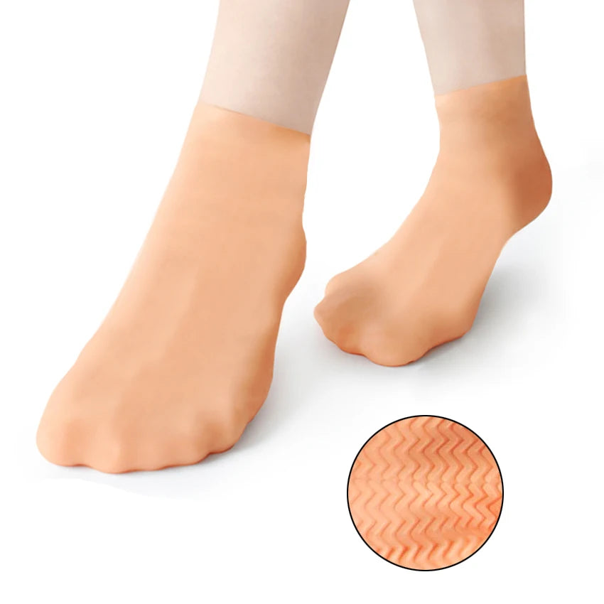 Gel Shoe Insole Women Anti Bacterial Non Slip Summer Beach Breathable Casual Moist Silicone Rubber Gel Socks HA00712