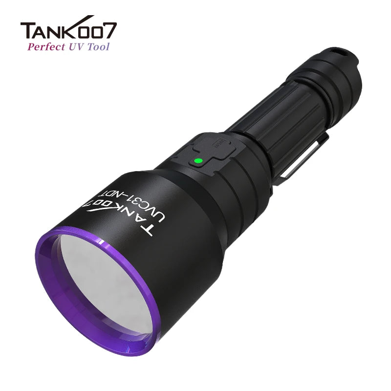 Tank007 Powerful Rechargeable Led Blacklight Lanterna UV LED Linternas NDT Inspection Flashlights & Torches 365nm UV Flashlight