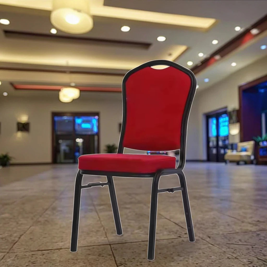 Modern Metal Dining Chairs Wholesale Portable Fabric Stacked Chairs Large Event Hotel School Wedding-Economically Priced