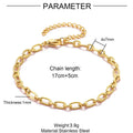 Wholesale 18K Gold Plated Stainless Steel Paper Clip Chain & Link Bracelets for  DIY Charm Bracelet