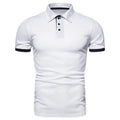 Spring Summer New Fashion Business Casual Lapel Anti-Pilling Men's Solid Color Short Sleeve Polo Shirt