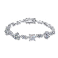 925 Sterling Silver Bracelet for Women Full Moissanite Shaped Bracelet Niche Hand Jewelry Platinum Plated Pt950 Spot Wholesale