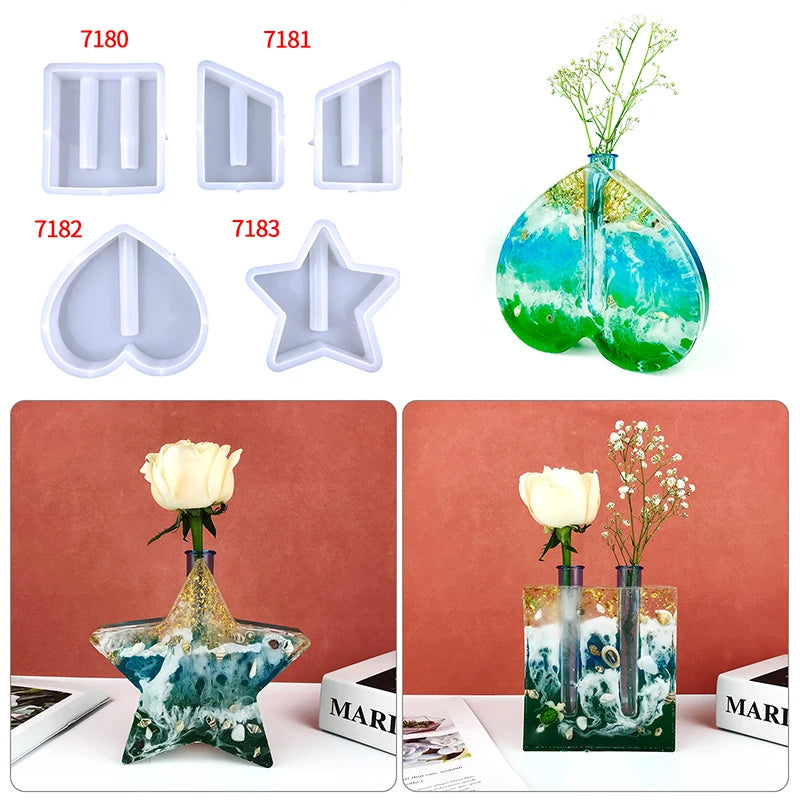 Early Riser Home Decoration DIY Plant Propagation Station Epoxy Resin Crafts Flower Vase Cultivation Silicone Mold