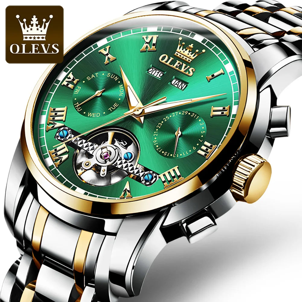 OLEVS  6607 Top Luxury Brand Men Business WristWatch  Waterproof Auto  Mechanical  Watch Minimalist Classic Relogio Masculino