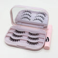 SL Wholesale5 Pairs Short 12MM 14MM Faux Mink Lashes Natural Clear Band Manga Individual False Eyelashes Vendor