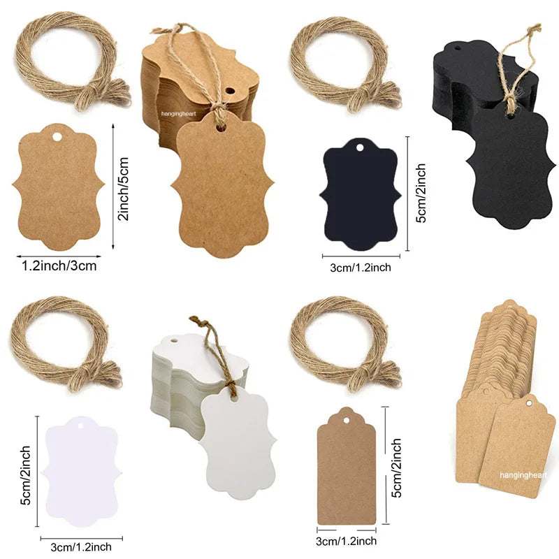 Wholesale 3*5cm 100pc/bag Stock DIY Paper Small MOQ hang Clothing Garment Tags
