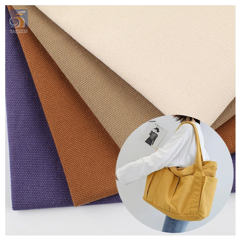 Wholesale 7+7 Canvas Material Bag Fabric 16 Oz 100 Cotton Canvas Fabric for Tote Bag Making