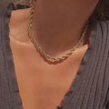 Wholesale Top Seller 2021 Women Mens Fashion Rope 18k Gold Plated Stainless Steel Jewelry Necklace Chain