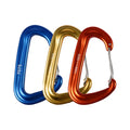 12KN D-Shape Aluminum Hammock Wire Hook Climbing S-Shape Carabiner