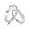 FDJZ-149 Exquisite Silver Rings Adjustable Men's & Women's Pair for Engagement Wedding Fashionable Jewelry Accessory Wholesale