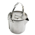 1.2L Stainless Steel Camping Tea Kettle Foldable Handles Lids for Hiking Picnics & Outdoor Adventures