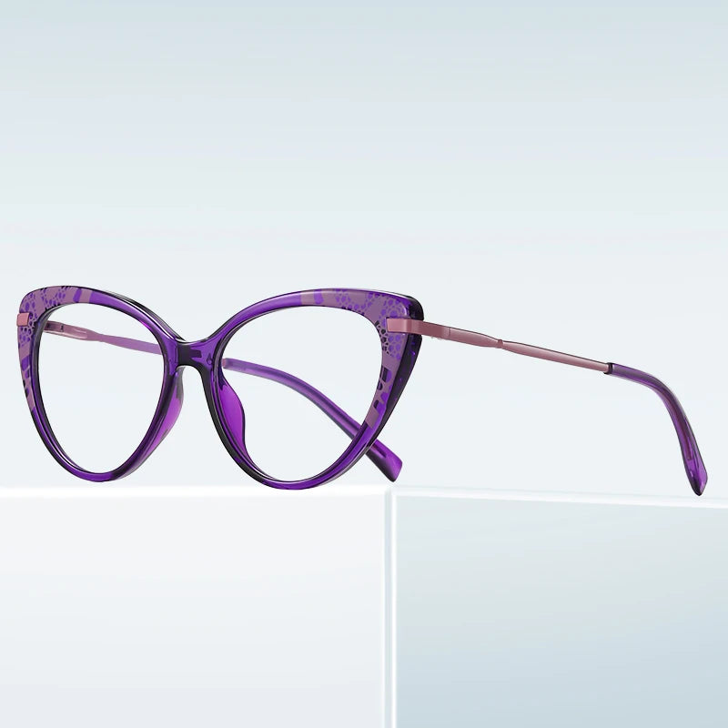 Colorful Cat Eye Women Eyeglasses Frame Blue Light Block Trendy Optical Glasses Custom Logo Eyewear Optical Frame