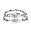 DIY Stainless Steel Bracelet Customize Engrave logo Couple Bracelet for Gift