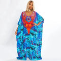 Kaftan Positioning Printed Holiday Dress Beach Cover Ups