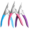 Curved Edge False Finger Clipper Nail Cutter Professional Colorful Blister Card Packing Stainless Steel Nail Cutter