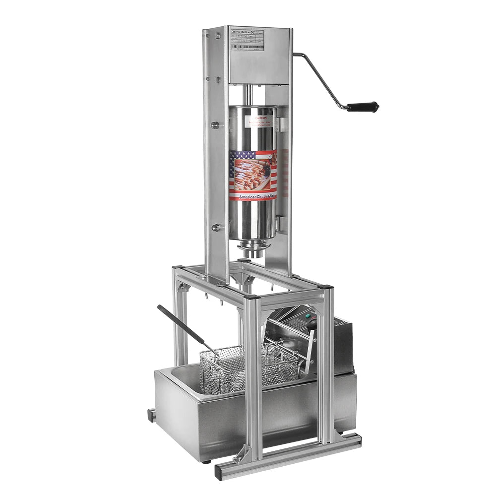 Spanish Electric Churro Maker Churro Machine 15L Spain Donut Machine With 3 Pieces Nozzles