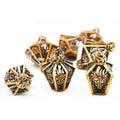 Bulk Wholesale Polyhedral Hollow Metal Rpg Dnd Novelty Bottle Dice Set