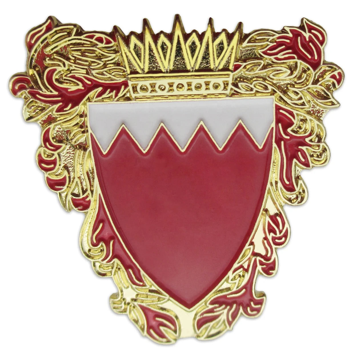 Wholesale Hot Sales Metal Gold Bahrain Country Flag Soft Enamel Badge National Day Gifts Emblem Brooch Lapel Pins Magnetic
