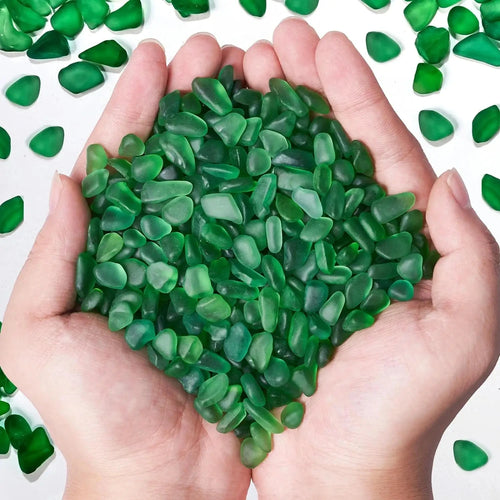 0.2-0.4 Inch Sea Glass Beads 1LB (405g/14.28oz) Sea Glass Stones for Vases Fillter Crafts Pebbles Gemstones