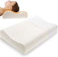 Kingworth Soft Comfortable Washable Thick Deep Sleep Grid Bolster 100 Natural Latex Pillow Contour Latex Pillows for Sleeping
