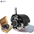 Free OEM Luxury New Design 2 Inch Castor Universal Black Heavy-Duty Office Chair Caster Wheels Mute Rubber Chair Casters