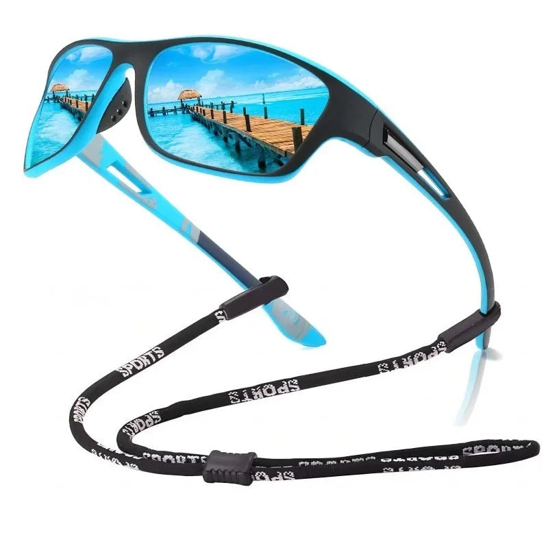 Teenyoun Luxury Polarized Sport Sunglasses With Chain for Men Women Fishing Hiking Anti-glare Sun Glasses Brand Designer Eyewear