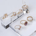 Natural Freshwater Pearl Adjustable Women Flower Ring