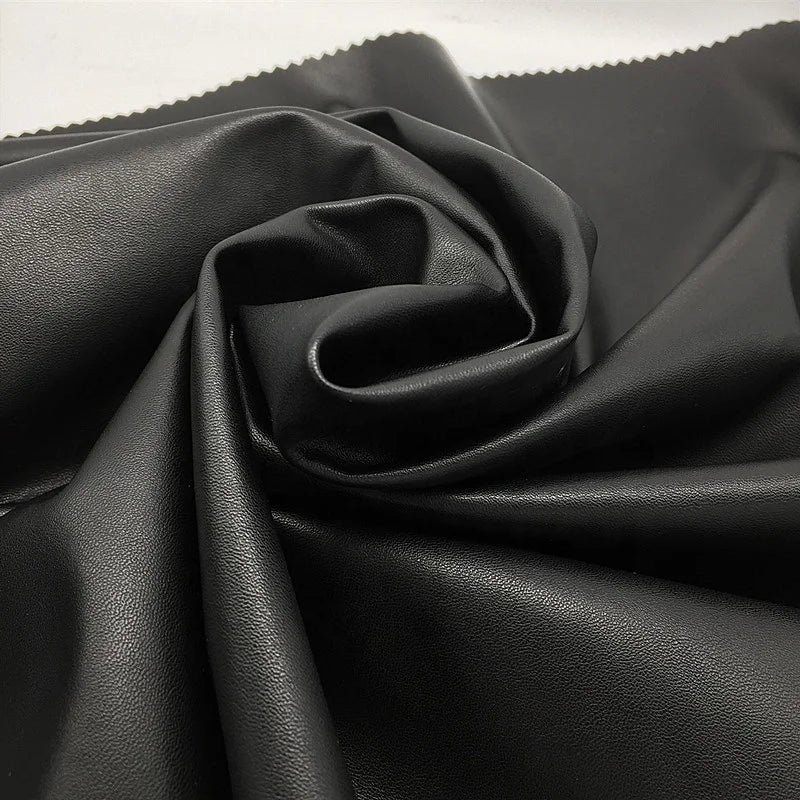 PFAS FREE Customized Black 2 Ways Stretch Leather Fabric Dress for Sofa Small Leather