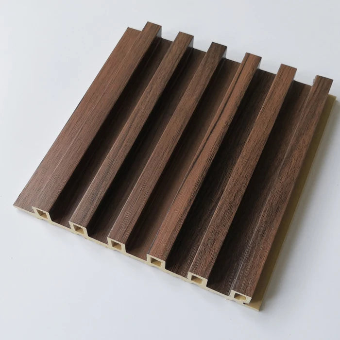 170*18mm Premium Covering Film Wpc Wood Grain Grille Wall Panel