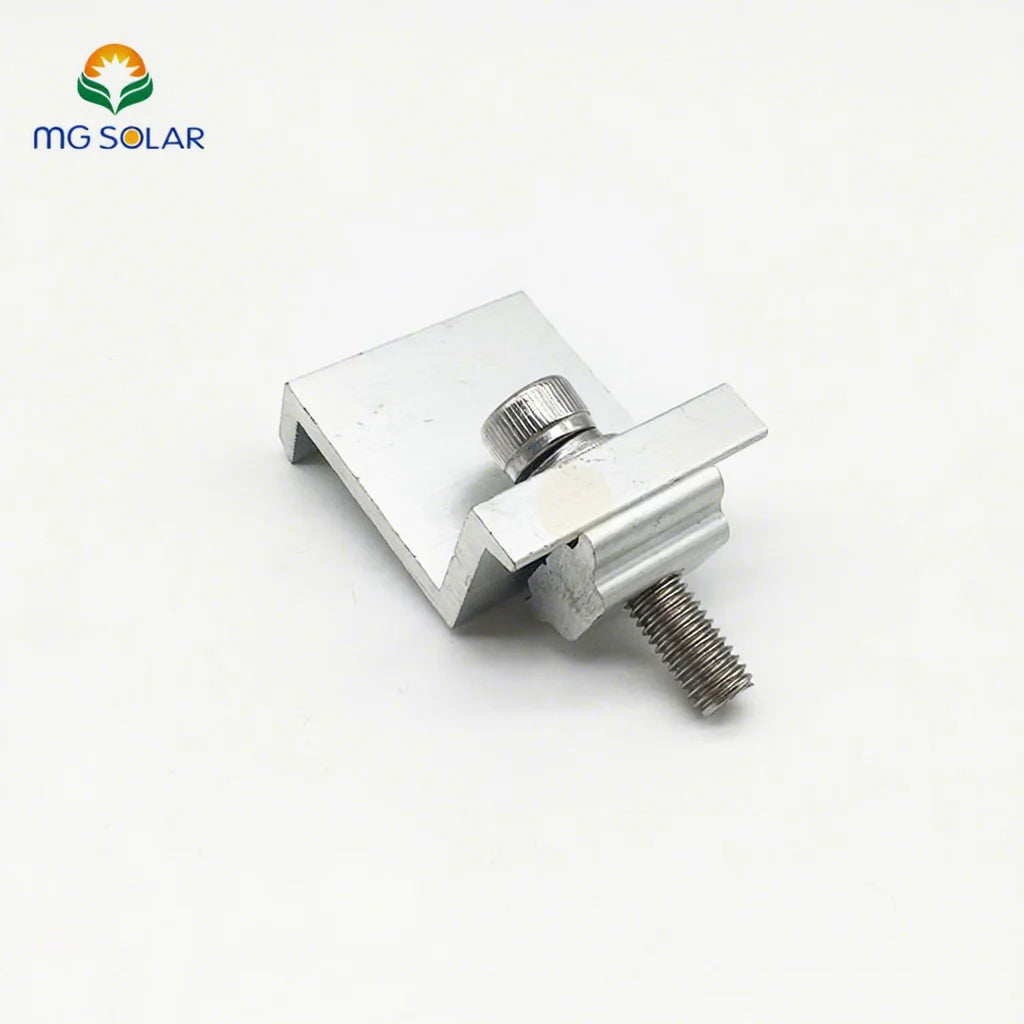 Solar Power Panel Mounting Bracket End Clamp Aluminum Rail Clamp Solar Racking Clamp