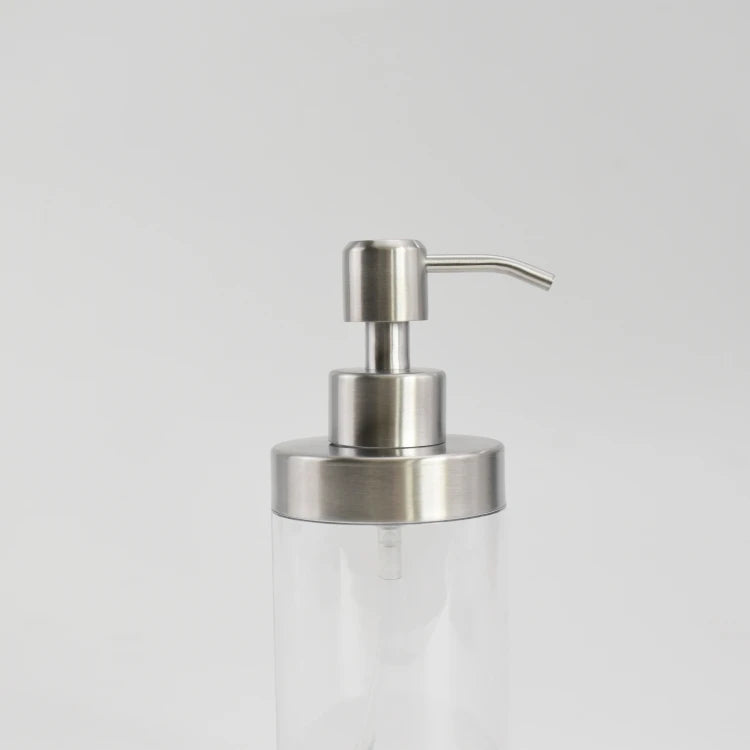 Wholesale Luxury Modern Style Acrylic Liquid Pump Bottle Custom Production Bathroom Bubble Bath Stainless Steel Home Hotel Use