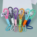 Multi-Color Braided Mesh Rope Keychain Simple Style Car Phone Bag Accessories with Trinkets & Cord Straps Climbing Keychain