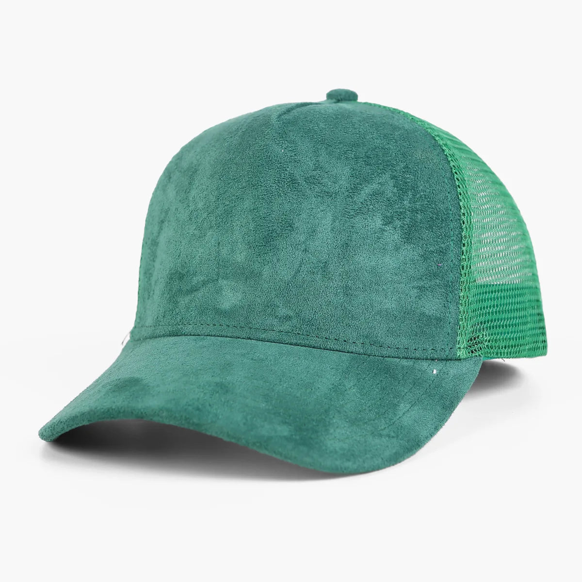 Custom Winter Hip Hop Casual Suede Truckers Hat European American Velour Leaf Puff Hand Drawn Embroidery Curved Performance